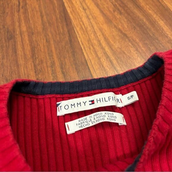 Tommy Hilfiger Vintage y2k red ribbed sweater - Picture 4 of 4